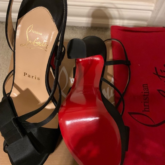 Black Satin Louboutins - Picture 4 of 4